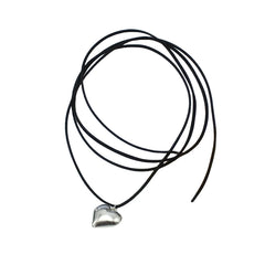 Black Velvet Big Heart Choker